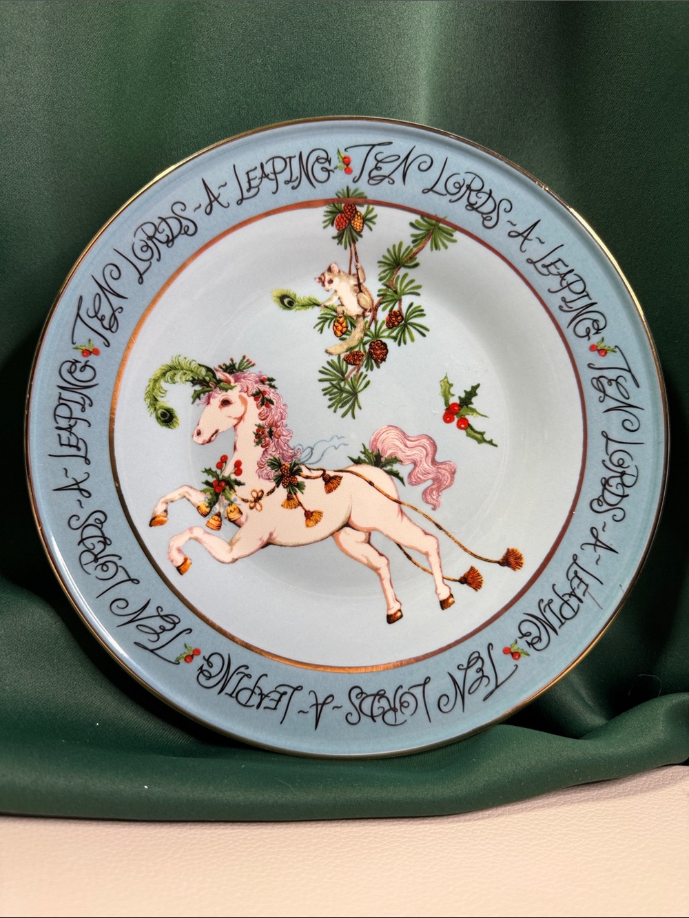 stoneware dessert plate is part of Anthropologie Twelve Days of Christmas collec